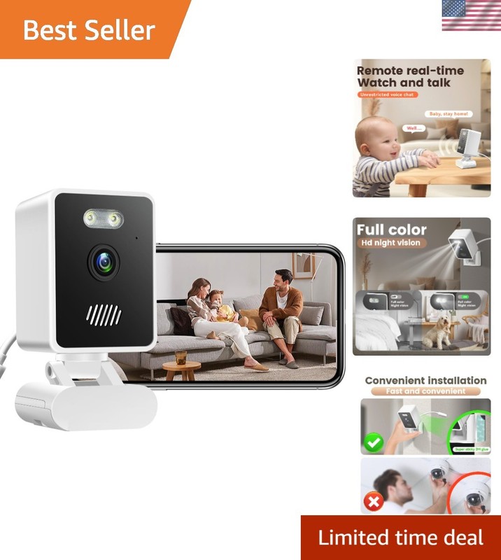 Smart Indoor Security Camera: 1080P Video & Real-Time Alerts for Family Safety