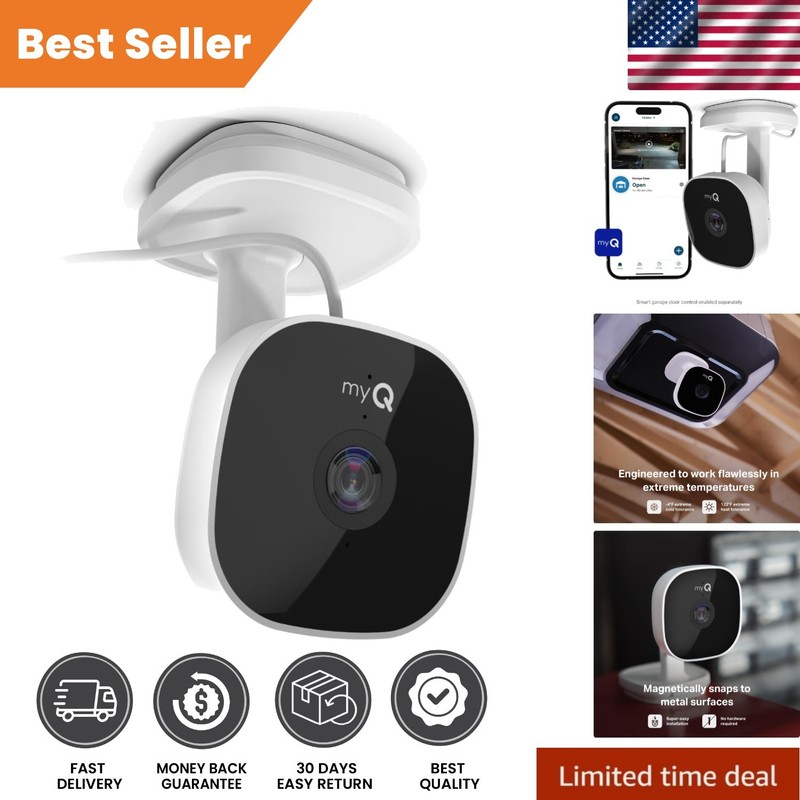 Advanced myQ Garage Security Camera – 1080p HD Video, All-Weather Performance