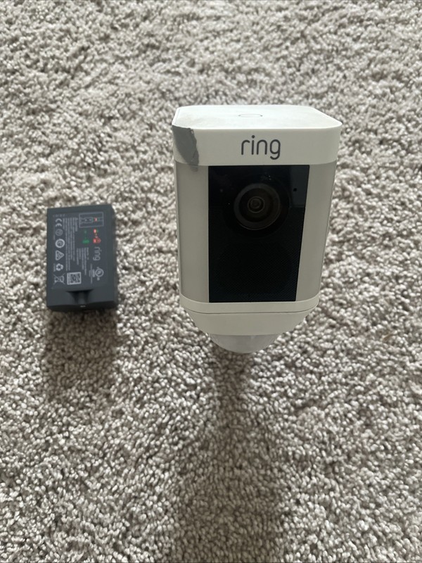 Ring Spotlight Cam Wireless Outdoor Battery Camera White