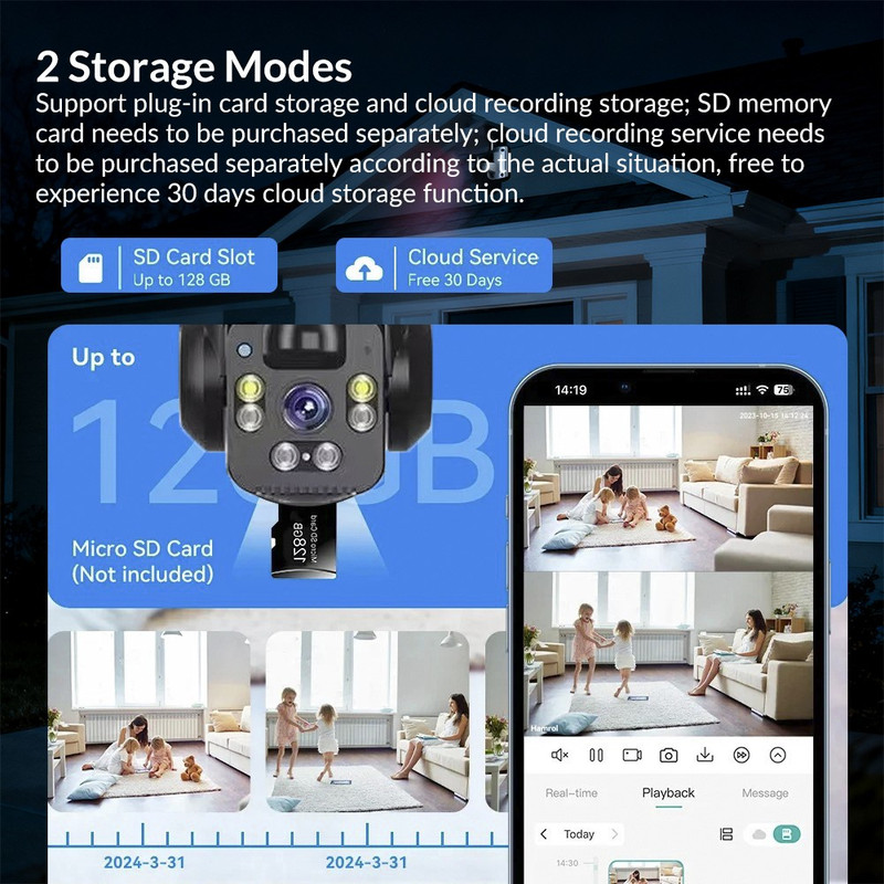 KEPEAK 15MP HD Solar-Powered Camera+32GB gallery