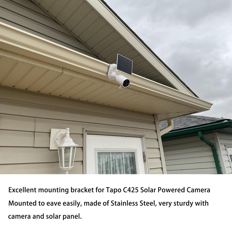 WiTi Gutter Mount Stainless Steel Bracket for Eufy Security SoloCam S340,... gallery