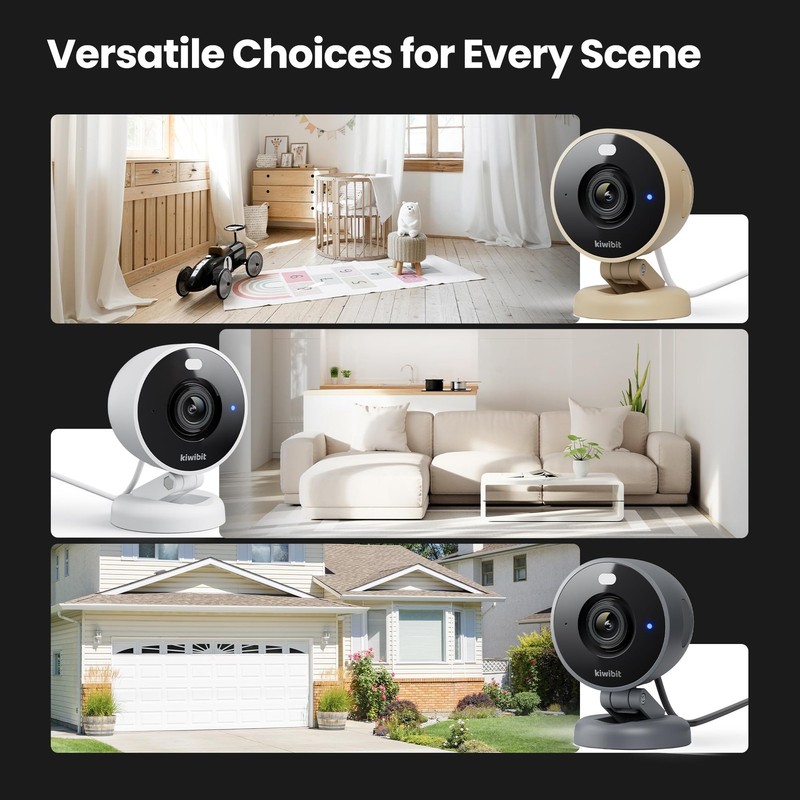 2K Security Camera Indoor/Outdoor, Magnetic Wired Cameras for Home Security, ... gallery