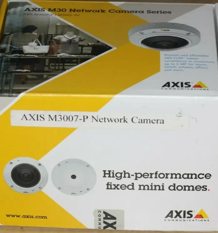 Brand New – Axis M3007-P 5MP 360 Indoor Panoramic Mini Dome IP Camera – 0543-001