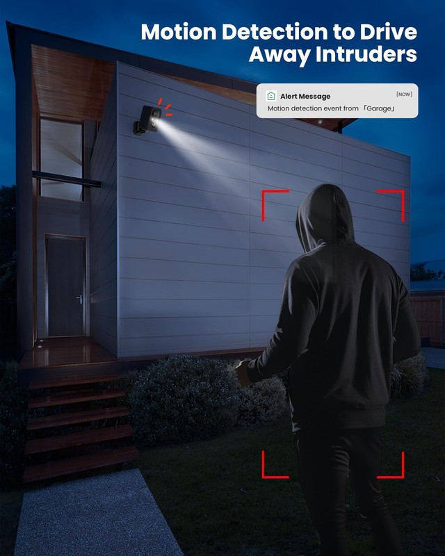 Security Cameras Wireless Outdoor Battery: 180° Horizontal Camera for Home Se... gallery