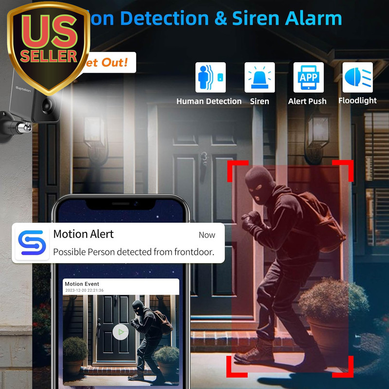 2K Security Cameras Wireless Outdoor 4 Pack, Solar Battery Powered Camera wit…