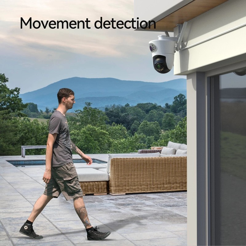 Security Camera Dual Lens Zoom WiFi 360° PTZ Waterproof for Courtyard for Home gallery