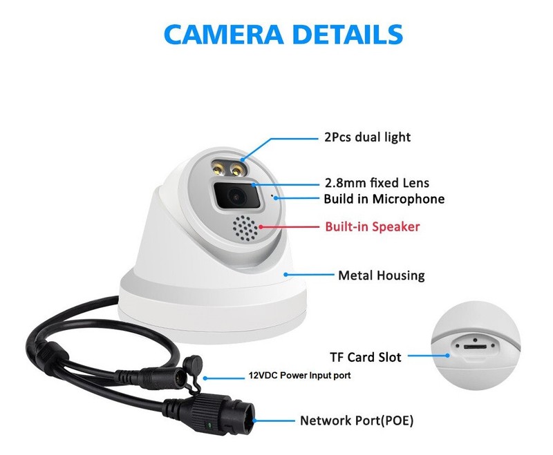 ColorVu IR Smart Dual Light Hikvision Compatible 5MP IP Camera Turret POE W/MIC gallery