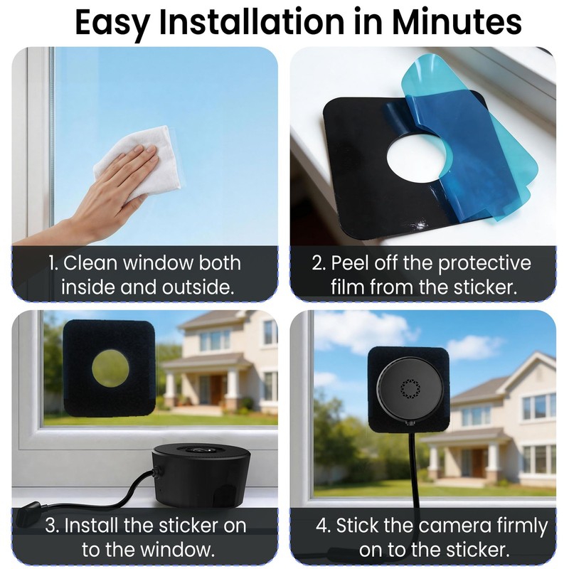 2K 3MP Window Camera, 5GHz & 2.4GHz WiFi Dome Cameras for Home Security for I... gallery