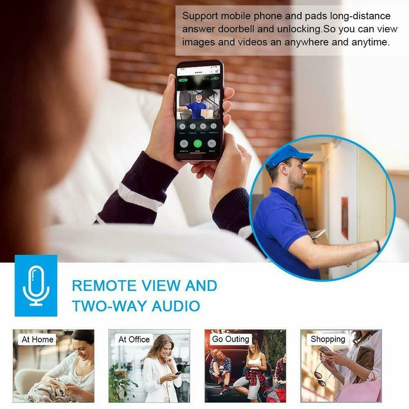 Wireless WiFi Video Doorbells Two-Way Smart Phone Door Ring Security Camera Bell gallery