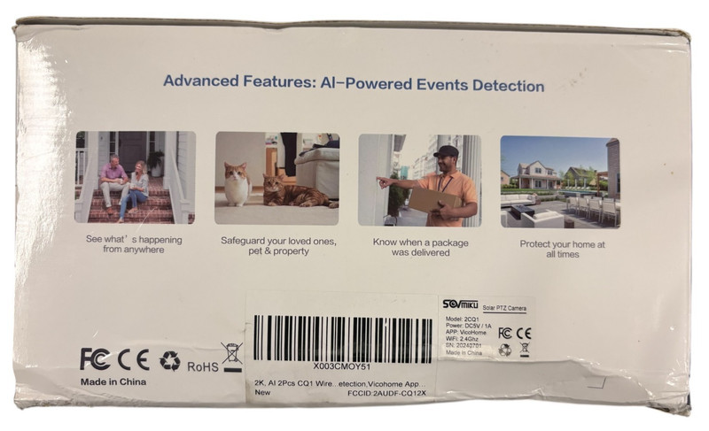 SOVMIKU 2 PACK~Smart Security Camera with AI powered event detection 2CQ1 gallery