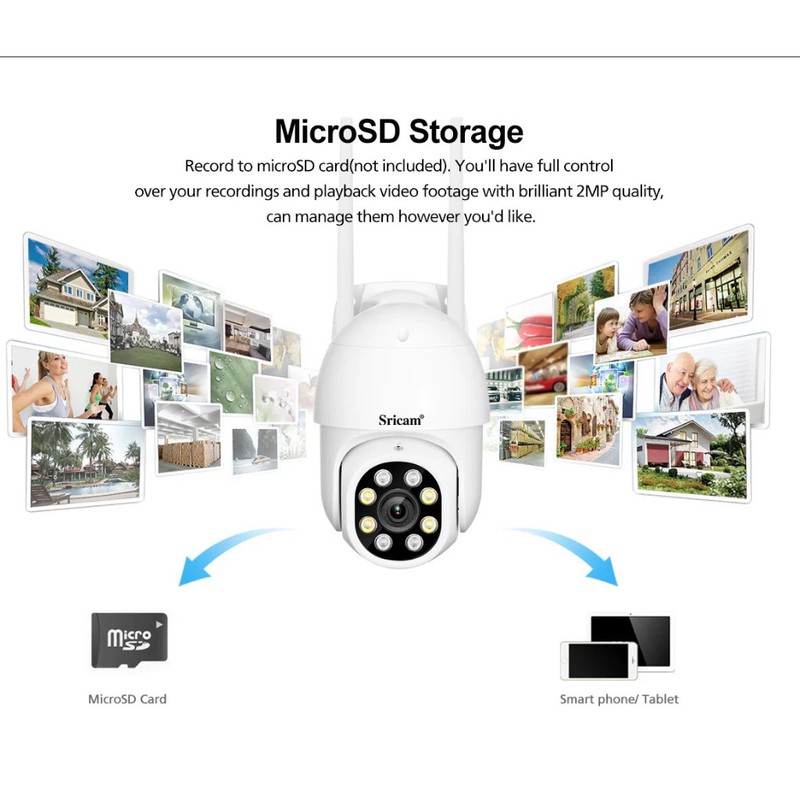 Camera WiFi CCTV 1080P FHD 360° IP Security Cam Night Vision Two-Way Voice gallery