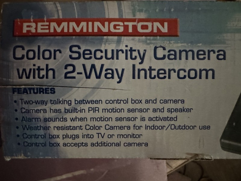 vintage Remington security camera system 2 way intercom, model 02742 motion PIR gallery