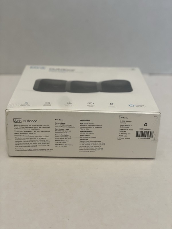 Blink Outdoor Battery-Powered Wireless Security Camera 3rd Gen 3-Pack New/Sealed gallery