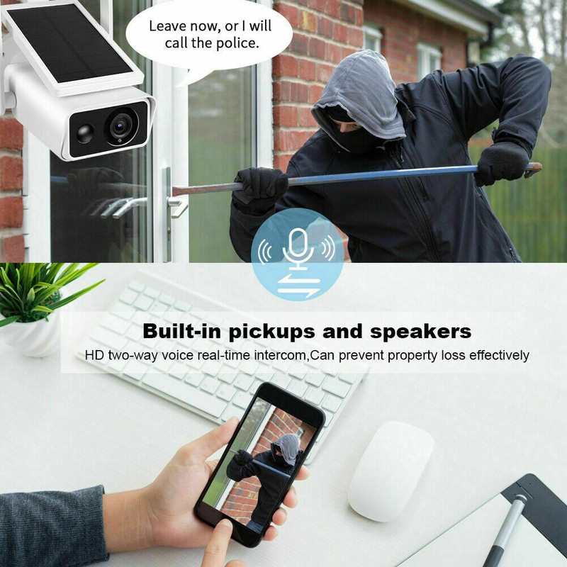 Solar WiFi Camera Wireless Outdoor IP Security CCTV Surveillance System HD 1080P gallery
