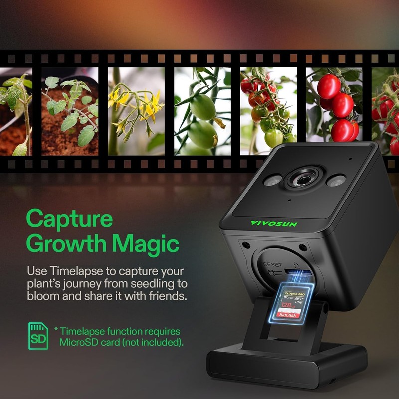 VIVOSUN GrowCam C4 2K QHD WiFi Smart Camera for Grow Tent & Home Camera gallery