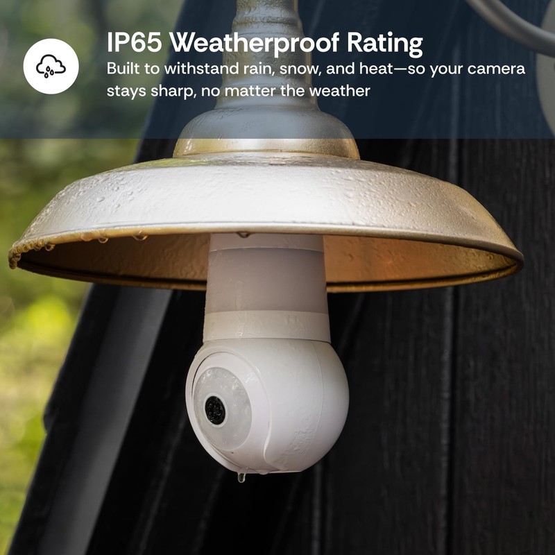 Luna Light Bulb Security Cameras Wireless Outdoor Indoor, 360° Pan Tilt, Colo... gallery