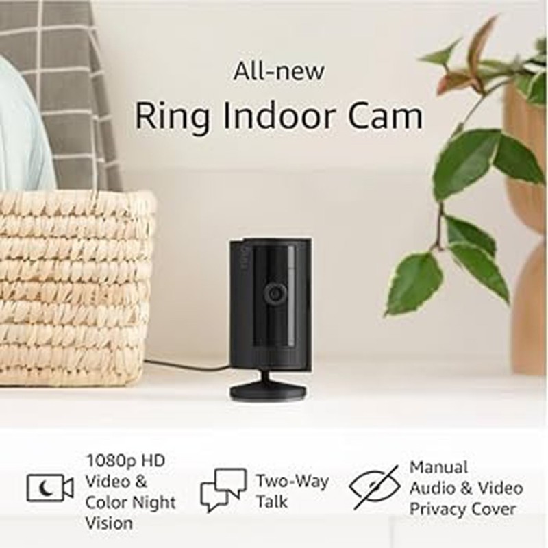 Ring Indoor Cam 2nd Gen Plug-In 1080p HD WiFi Security Camera - Black gallery