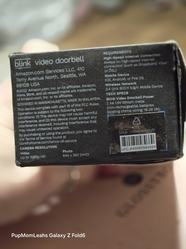 Blink Video Doorbell 1080p HD, Battery or Wired, Two way audio, works with Alexa gallery