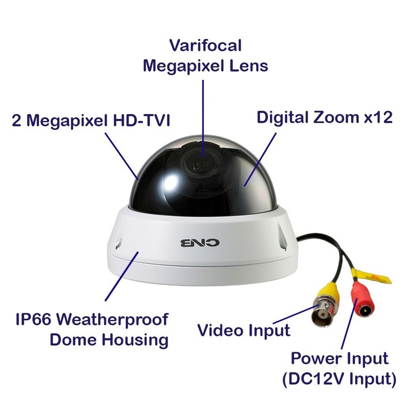 Outdoor Security Dome Camera AV22-1CH HD-TVI CCTV Full HD 1080p Day/Night gallery