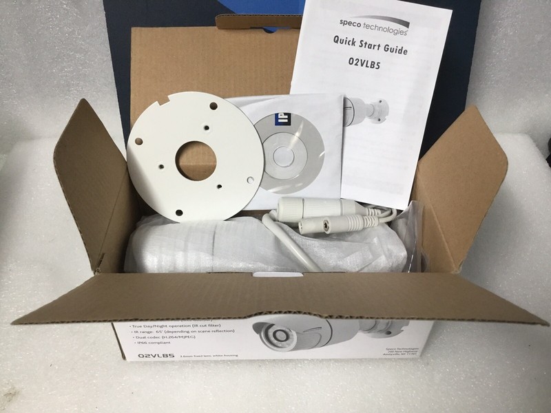 SPECO O2VLB5 Security IP Color Camera W/ 2MP 1080p 3.6mm 28 LEDs IR D/N PoE NEW! gallery
