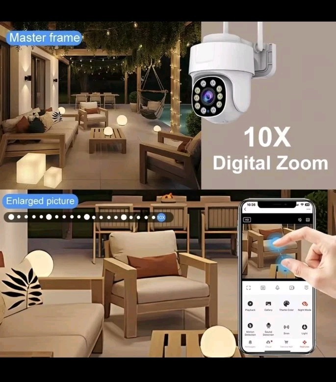 Smart WiFi PTZ Security Camera Outdoor with 64G gallery
