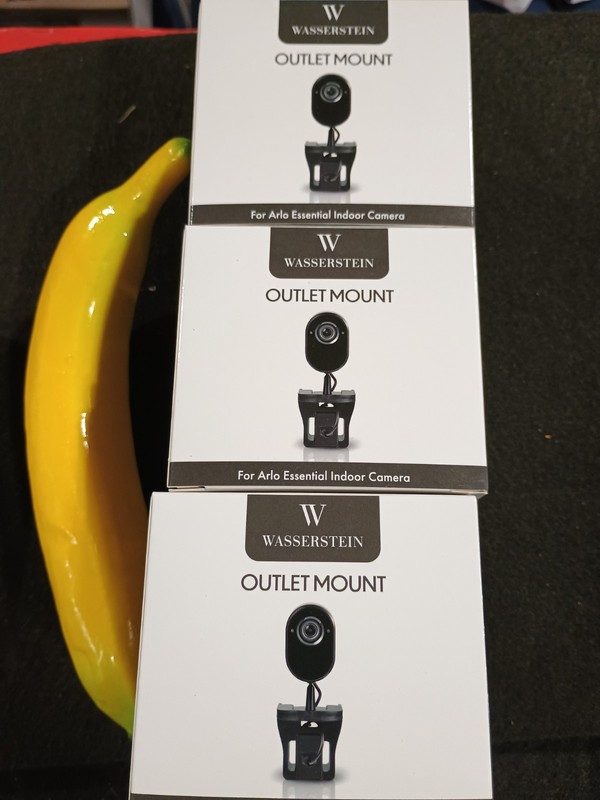 3 Packs- Wasserstein Adjustable Security Camera Universal Mount 90° Black Metal