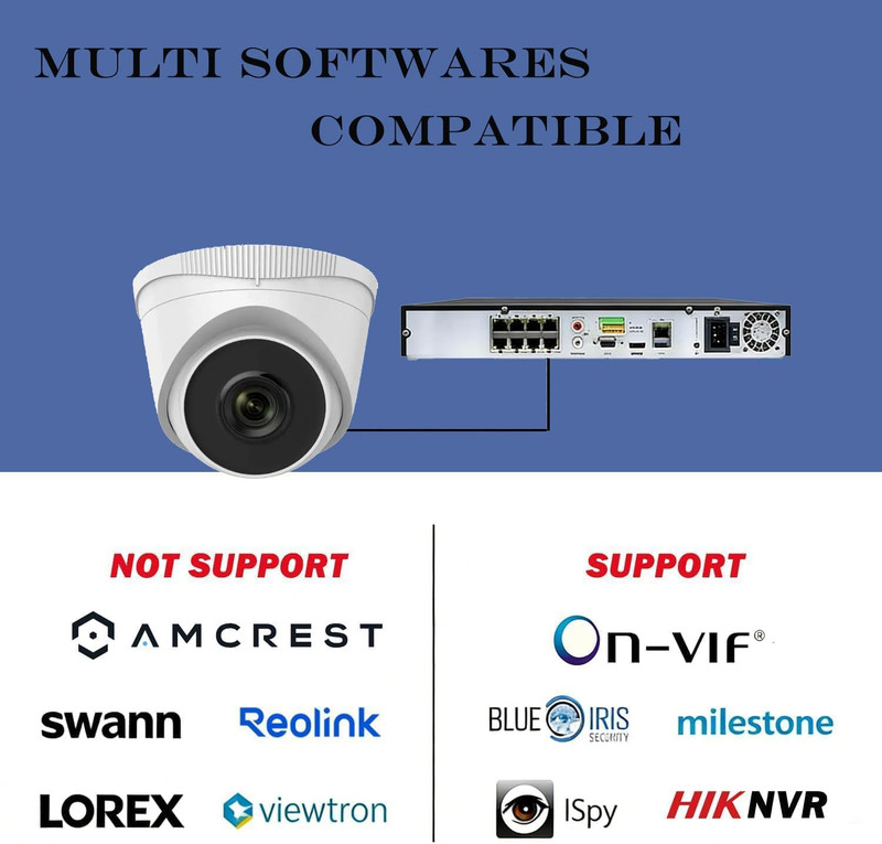 4MP POE IP Turret Camera, 95° Wide Angle 2.8Mm Lens, H.265+, 120 Db WDR, Compati gallery