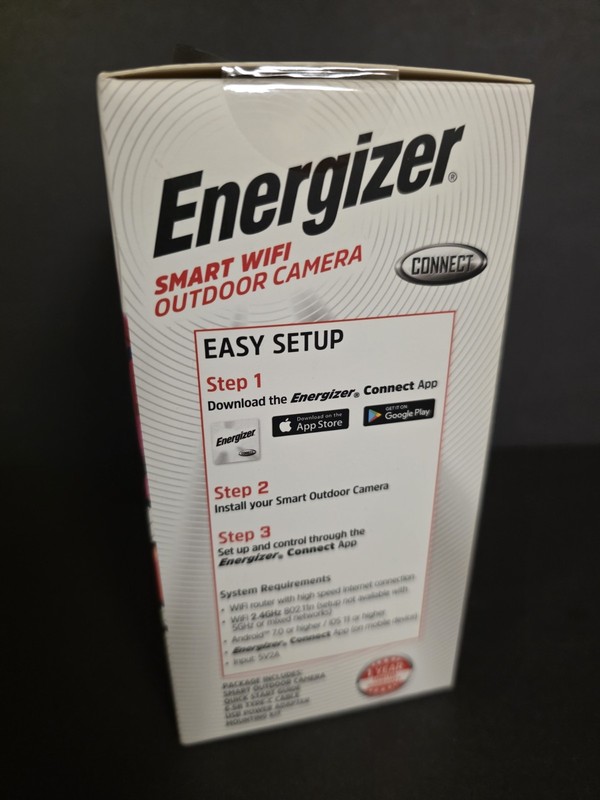 Energizer Smart 1080p Outdoor Camera Black-WIFI Security Night Vision New Sealed gallery