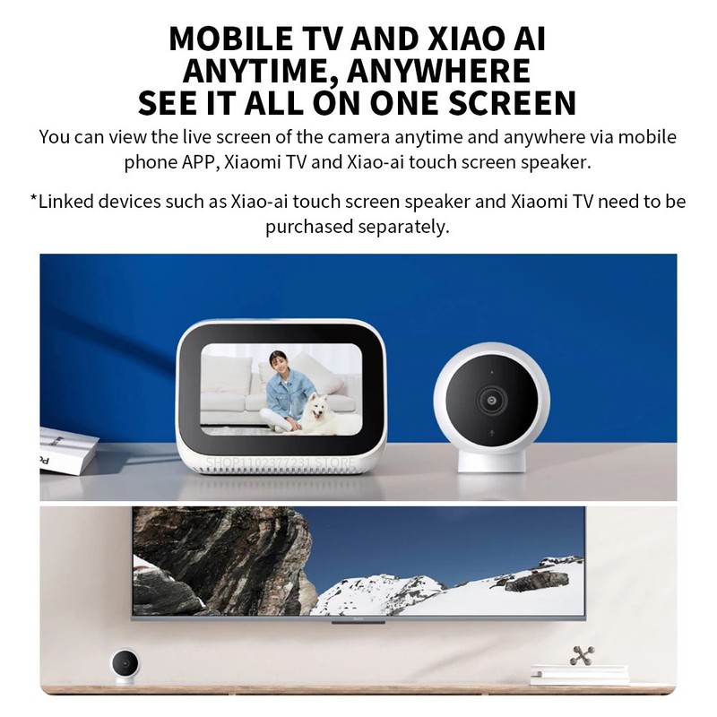 XIAOMI Smart IP Camera 2K HD Infrared Night Vision AI Alarm WiFi gallery