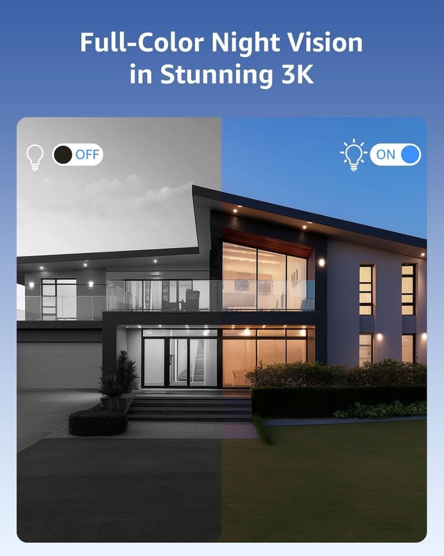 3K WiFi Security Wireless Camera Indoor/Outdoor 360° Coverage Pan&Tilt gallery