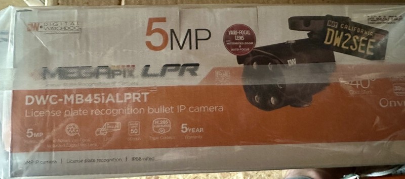 Digital Watchdog DWC-MB45iALPRT License Plate (LPR) Bullet IP Camera–BRAND NEW