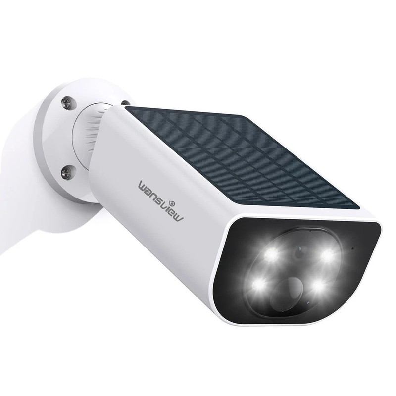 Wansview 2K 3MP Outdoor Solar Security Cameras Spotlight Cam Color Night Vision gallery