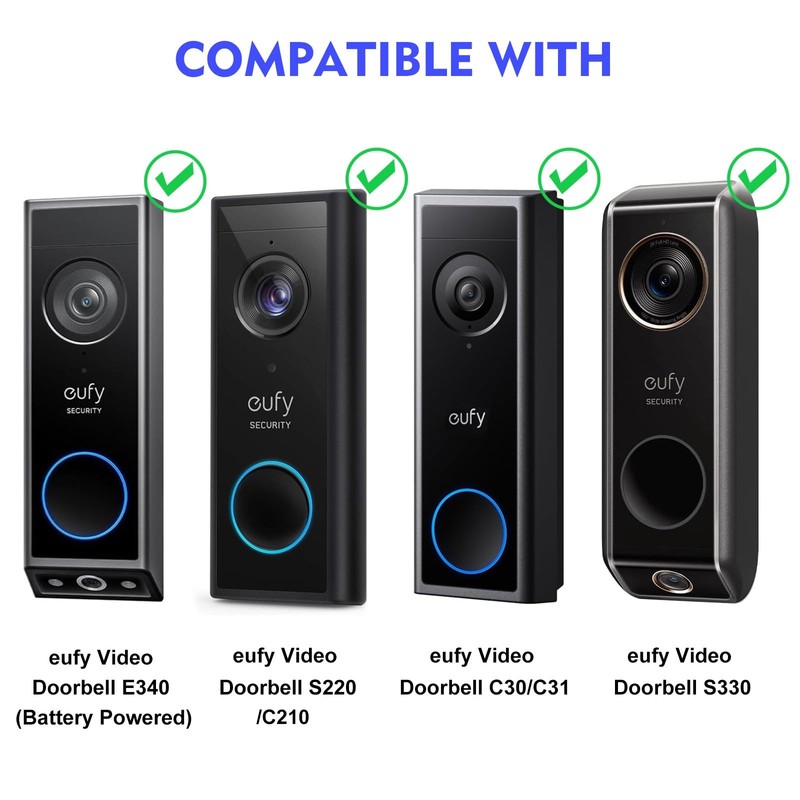 Adjustable Doorbell Mount(35°-145°) for eufy Video Doorbell E340/C31/C30/C210/S3 gallery