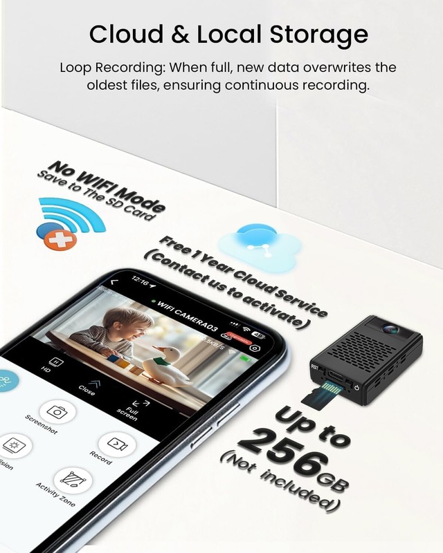 Portable Mini Camera with 4K Video & Free Storage - Ideal for Home Security gallery