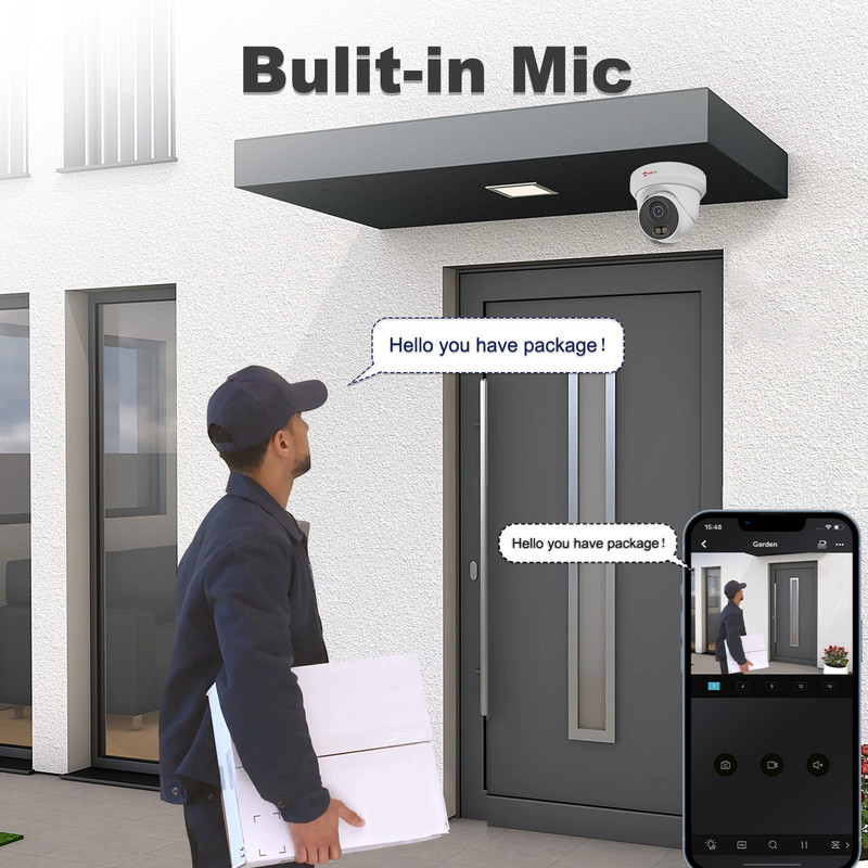 Anpviz 4MP Outdoor PoE IP Camera, Color Night Vision,AI Human Detection,IP66 gallery