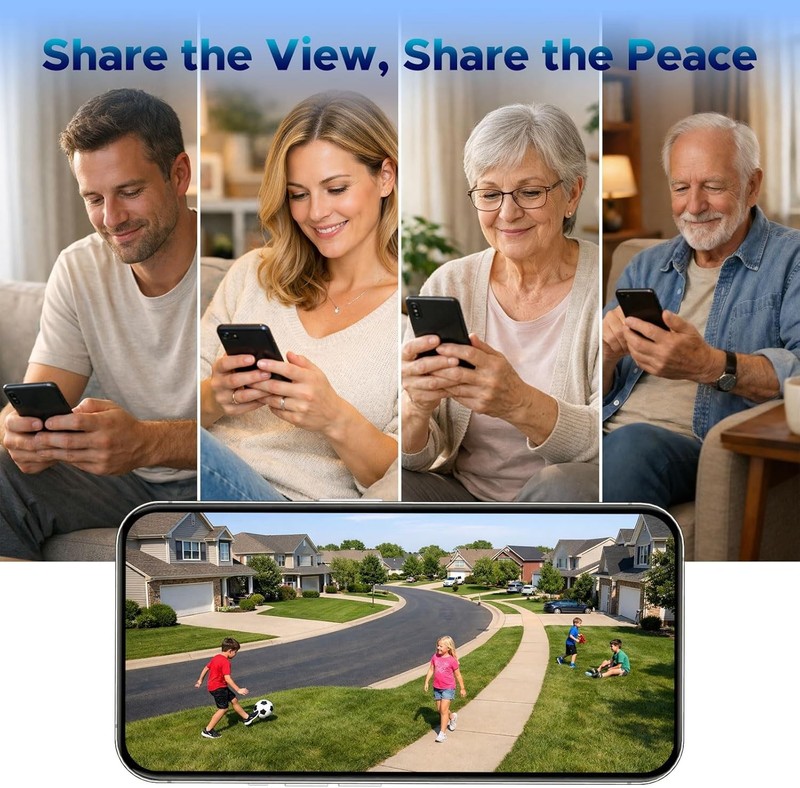 3K Wireless Security Camera System Triple-Lens 10CH NVR 3-Screen Outdoor Camera gallery
