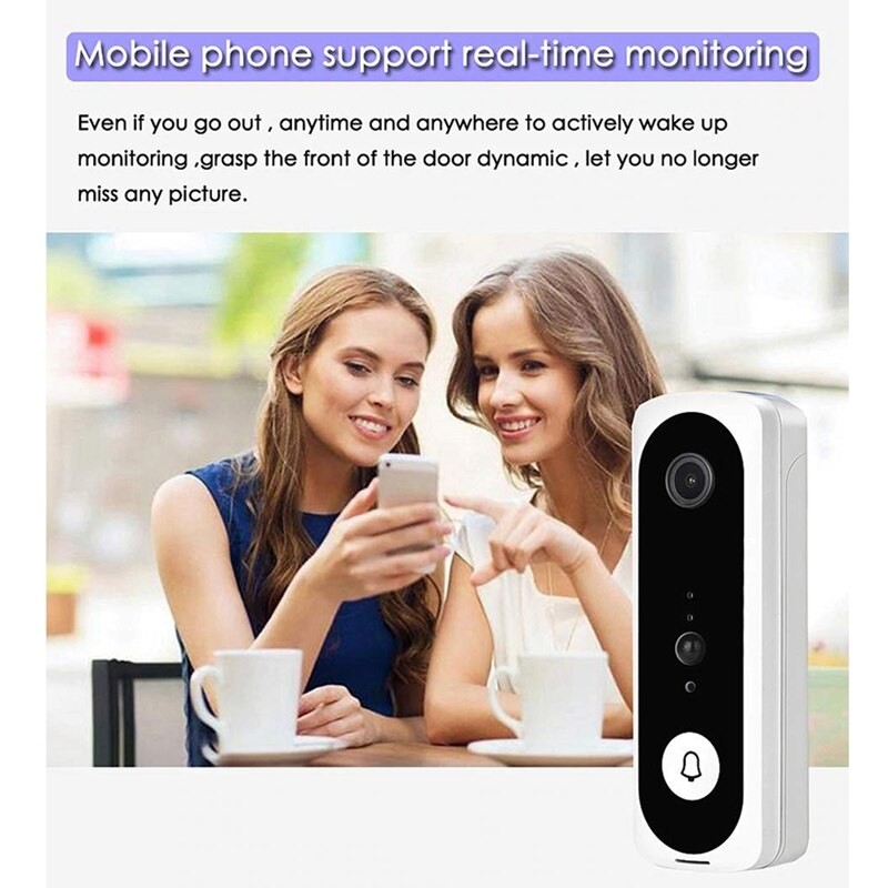 V20 Smart WiFi Video Doorbell Camera Visual Intercom with Chime Night Vision IP gallery