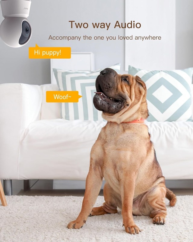 5G Indoor Security Camera, 4MP Pet Camera with Speaker for Dog/Cat, Baby Moni... gallery