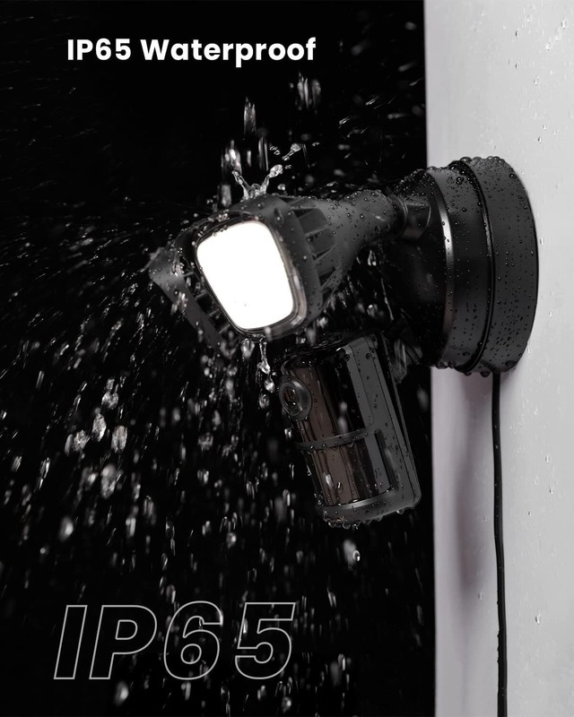 ieGeek Outdoor 2K Wired Flood Light Camera Home Security Camera CCTV 2 Way Audio gallery