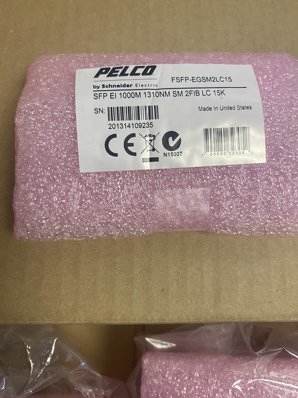 PELCO FSFP-EGSM2LC15 SFP EI 1000M SM 2FIB LC 15K gallery