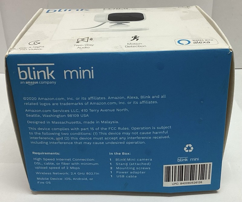 Blink Mini Indoor Plug-in 1080 HD Smart Security Camera AS-IS gallery
