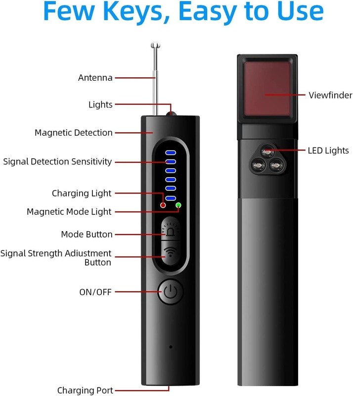 Rechargeable Wireless Hidden Devices Finder with Adjustable Sensitivity Settings gallery