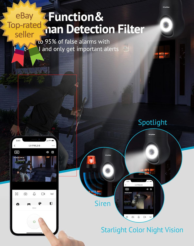 4MP Security Camera 5G& 2.4Ghz 360°2K Security Cameras Wireless Outdoor Indoor F gallery