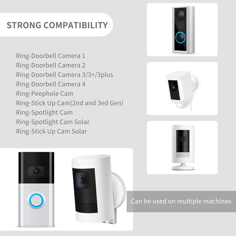 2Pcs Battery Replacement for Ring-Doorbell-Camera 2/3/4/3Plus, Stick up Cam Batt gallery