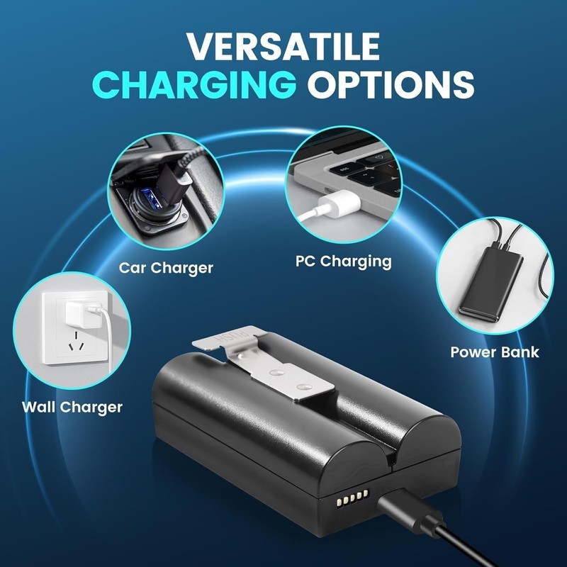 2-Pack 6040mAh Rechargeable Ring Battery & Charger Station for Secure Monitoring gallery