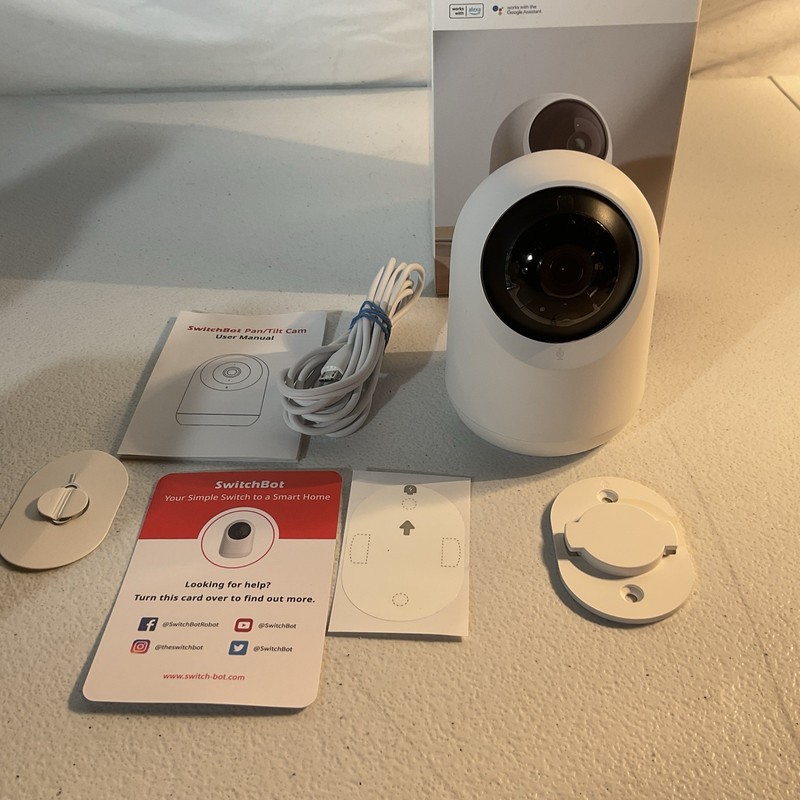 SwitchBot Monitor Camera 360-degree 1080P Pan BUILT-IN INFRARED NIGHT VISION