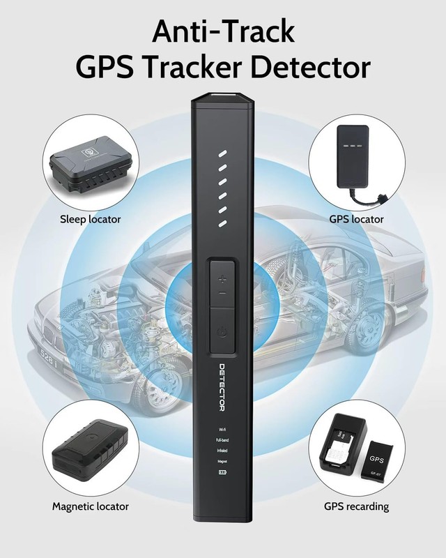 Hidden Camera Detector Anti Spy GPS Tracker Bug Finder P18 Mix Matte Black gallery