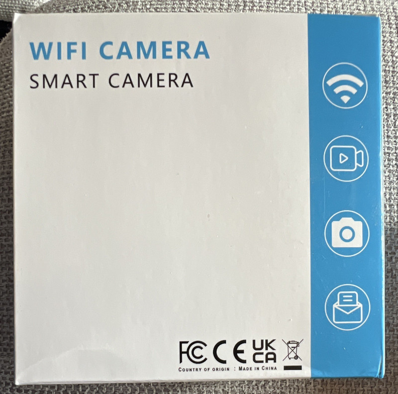 Smart Camera IP/Network Indoor Surveillance Camera, Wi-Fi Wireless, White/Blue
