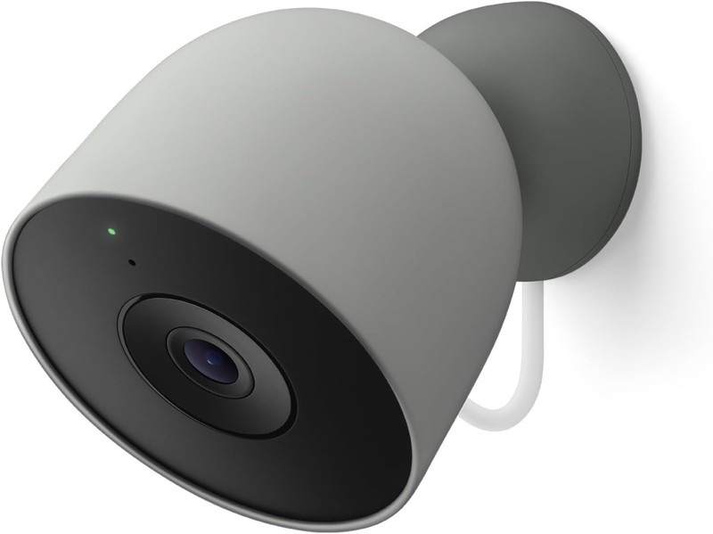 Google Nest Cam Outdoor (wired, 2nd gen) 2K Video Gemini 1-Pack (Hazel)