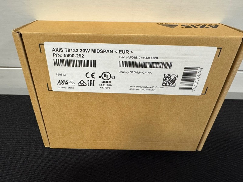 Axis Communications T8133 30W Midspan POE Injector
